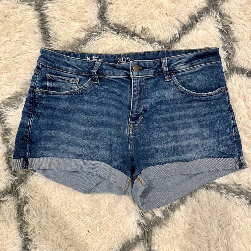 Mid Rise Shortie Short Jean Shorts